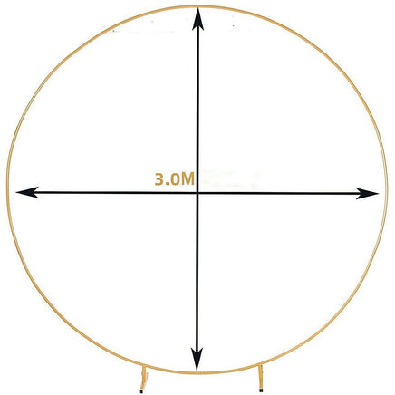 3M Gold Wedding Hoop Round Circle Arch Backdrop Flower Display Stand Frame Background Kings Warehouse 