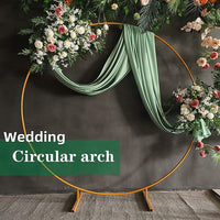 3M Gold Wedding Hoop Round Circle Arch Backdrop Flower Display Stand Frame Background Kings Warehouse 