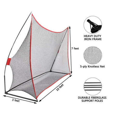 3M Huge Golf Practice Net Portable Hitting Swing Training Net Outdoor +Carry Bag Kings Warehouse 