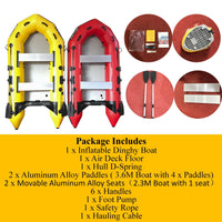 3m Inflatable Dinghy Boat Tender Pontoon Rescue- Red Outdoor Recreation Kings Warehouse 