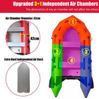 3m Inflatable Dinghy Boat Tender Pontoon Rescue- Red Outdoor Recreation Kings Warehouse 