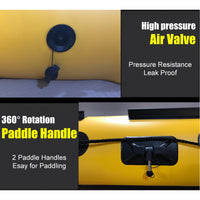 3m Inflatable Dinghy Boat Tender Pontoon Rescue- Yellow Kings Warehouse 