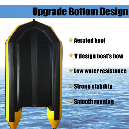 3m Inflatable Dinghy Boat Tender Pontoon Rescue- Yellow Kings Warehouse 
