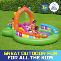 3m x 1.9m Inflatable Sing & Splash Water Fun Park Pool & Slide 349L Kings Warehouse 