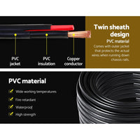 3MM 100M Twin Core Wire Electrical Cable Extension Car 450V 2 Sheath Auto Accessories Kings Warehouse 