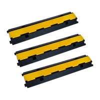 3pcs 2-Cable Rubber Electrical Wire Cover Heavy Duty Protector Dual Channel Tools Kings Warehouse 