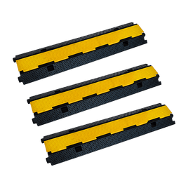 3pcs 2-Cable Rubber Electrical Wire Cover Heavy Duty Protector Dual Channel Tools Kings Warehouse