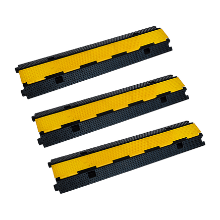 3pcs 2-Cable Rubber Electrical Wire Cover Heavy Duty Protector Dual Channel Tools Kings Warehouse 