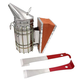 3Pcs Beekeeping Tools Kit For Beekeeper Bee Hive Smoker J Hook Hive Tools with Large Smoker KingsWarehouse 