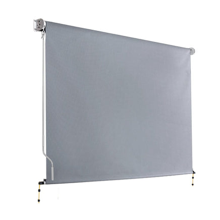 3X2.5M Outdoor Blinds Awning Roll Down Screen Fabric Blinds Outdoor Window Shade Grey Home & Garden Kings Warehouse 