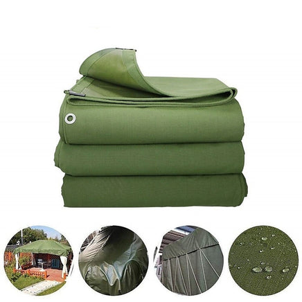 3x4M Army Heavy Duty Waterproof Canvas Tarp Tarpaulin Sun Blocked Dustproof Home & Garden Kings Warehouse 