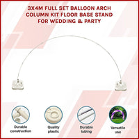 3x4m Full Set Balloon Arch Column Kit Floor Base Stand For Wedding & Party Home & Garden KingsWarehouse 