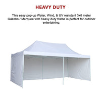 3x6m Popup Gazebo Party Tent Marquee Home & Garden Kings Warehouse 