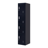 4-Door Vertical Locker for Office Gym Shed School Home Storage Furniture Kings Warehouse 