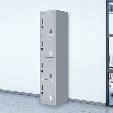 4-Door Vertical Locker for Office Gym Shed School Home Storage Furniture Kings Warehouse 