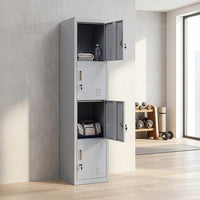 4-Door Vertical Locker for Office Gym Shed School Home Storage Furniture Kings Warehouse 