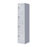 4-Door Vertical Locker for Office Gym Shed School Home Storage Furniture Kings Warehouse 