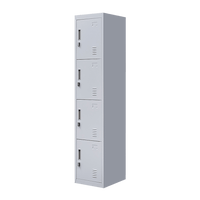 4-Door Vertical Locker for Office Gym Shed School Home Storage Furniture Kings Warehouse 
