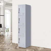 4-Door Vertical Locker for Office Gym Shed School Home Storage Furniture Kings Warehouse 