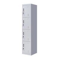 4-Door Vertical Locker for Office Gym Shed School Home Storage Furniture Kings Warehouse 