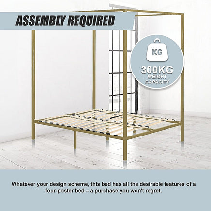 4 Four Poster Double Bed Frame Furniture Kings Warehouse 