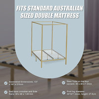 4 Four Poster Double Bed Frame Furniture Kings Warehouse 