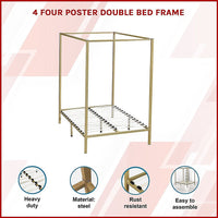 4 Four Poster Double Bed Frame Furniture Kings Warehouse 