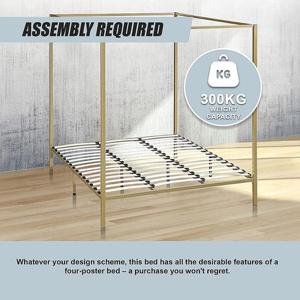 4 Four Poster King Bed Frame Furniture Kings Warehouse 
