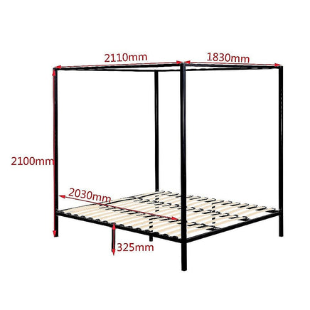 4 Four Poster King Bed Frame Furniture Kings Warehouse 