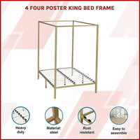 4 Four Poster King Bed Frame Furniture Kings Warehouse 