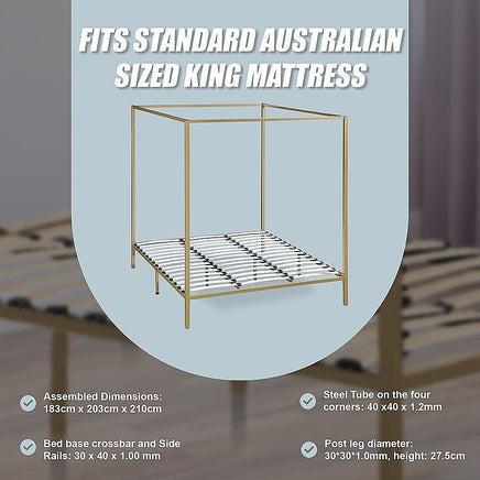 4 Four Poster King Bed Frame Furniture Kings Warehouse 