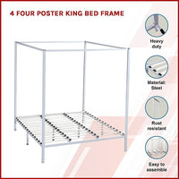 4 Four Poster King Bed Frame Furniture Kings Warehouse 