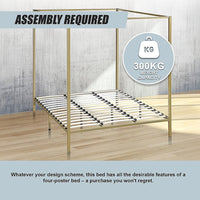 4 Four Poster King Bed Frame Furniture Kings Warehouse 