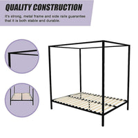 4 Four Poster Queen Bed Frame Furniture Kings Warehouse 