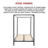 4 Four Poster Queen Bed Frame Furniture Kings Warehouse 