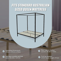 4 Four Poster Queen Bed Frame Furniture Kings Warehouse 