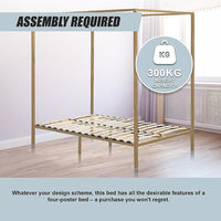 4 Four Poster Queen Bed Frame Furniture Kings Warehouse 