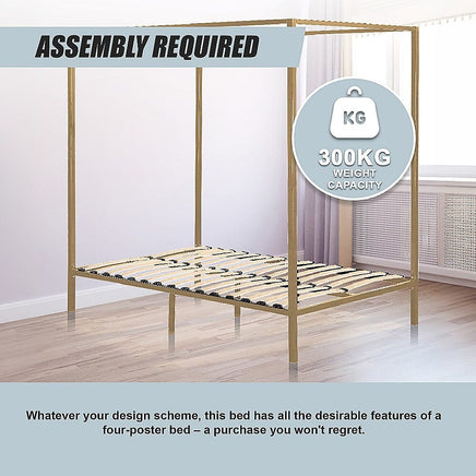 4 Four Poster Queen Bed Frame Furniture Kings Warehouse 