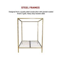 4 Four Poster Queen Bed Frame Furniture Kings Warehouse 