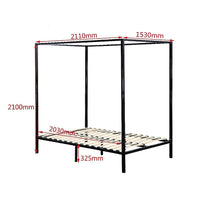 4 Four Poster Queen Bed Frame Furniture Kings Warehouse 