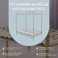 4 Four Poster Queen Bed Frame Furniture Kings Warehouse 