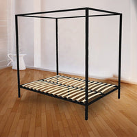 4 Four Poster Queen Bed Frame Furniture Kings Warehouse 