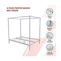 4 Four Poster Queen Bed Frame Kings Warehouse 