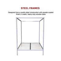 4 Four Poster Queen Bed Frame Kings Warehouse 