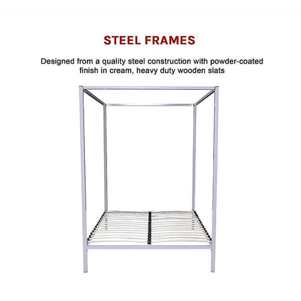 4 Four Poster Queen Bed Frame Kings Warehouse 