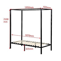 4 Four Poster Single Bed Frame Kings Warehouse 