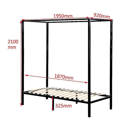 4 Four Poster Single Bed Frame Kings Warehouse 
