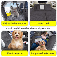 4-in-1 Multi-Function Car Back Seat Cover Pet Dog Waterproof Hammock Protective Pad Kings Warehouse 