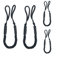4 Pack Marine Bungee Dock Line Boat Mooring Rope Anchor Cord Stretch Tools Kings Warehouse 