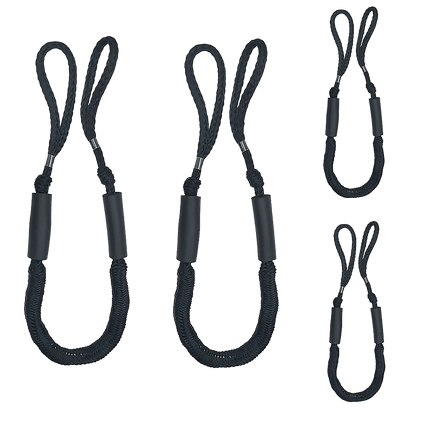 4 Pack Marine Bungee Dock Line Boat Mooring Rope Anchor Cord Stretch Tools Kings Warehouse 